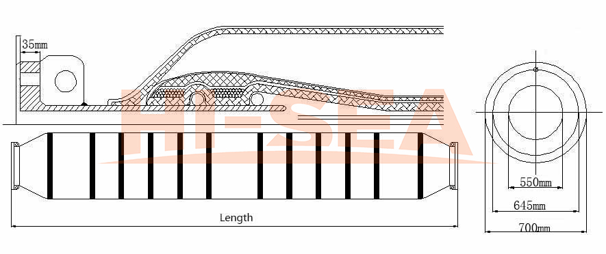 DN550 Dredge Self Floating Hose